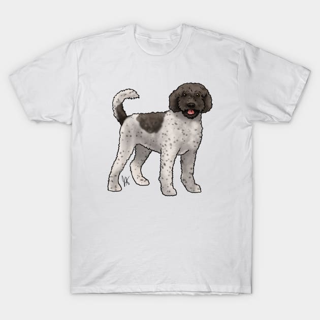Dog - Portuguese Water Dog - Parti T-Shirt by Jen's Dogs Custom Gifts and Designs
